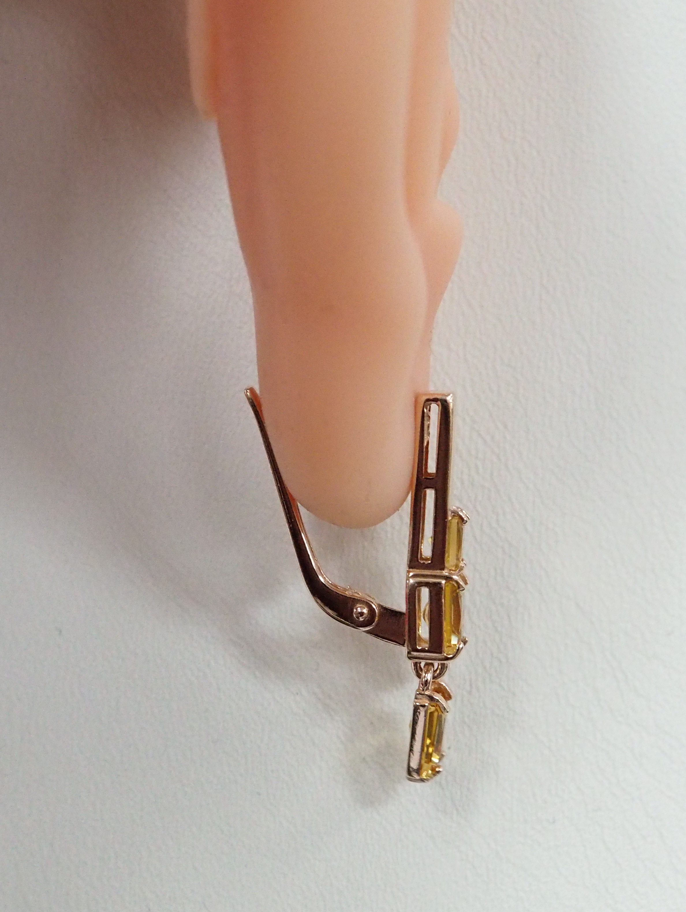 Серебряные серьги с цитринами